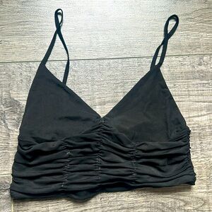 Zara Ruched Mesh Crop Tank